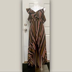 Mind Code asymmetrical striped dress size small